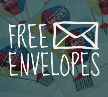 Get Free envelopes with moving home cards